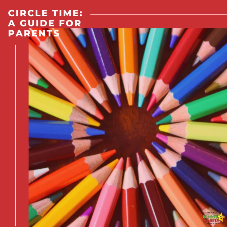 A variety of colored pencils are displayed.