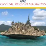 In this image, a group of people are cruising to Ile Aux Benitiers and Crystal Rock in Mauritius with the help of Kiddy Charts.