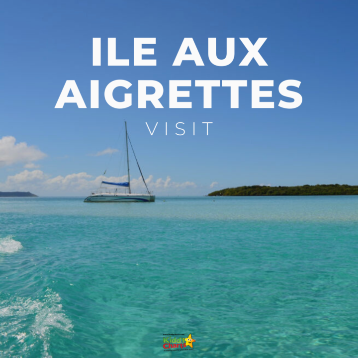 A family is visiting the Ile aux Aigrettes nature reserve, with the help of Kiddy Charts, to explore the environment.