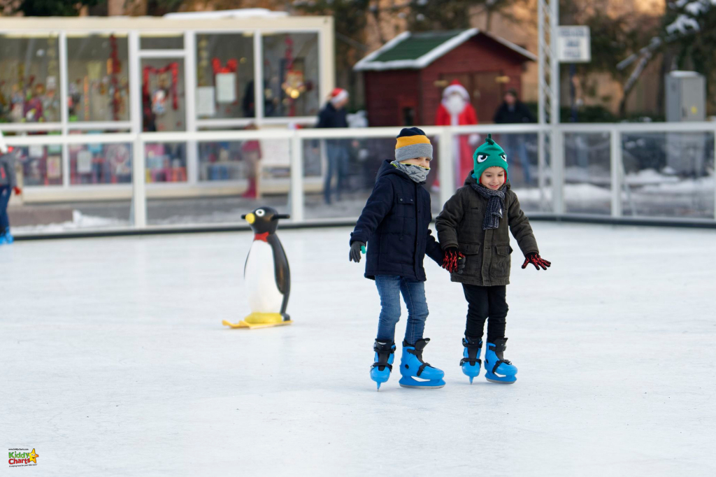 things to do with your kids this Christmas - children ice skating.