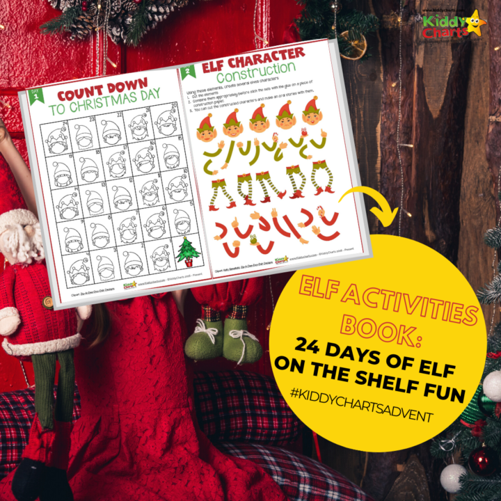 This image is showing instructions on how to create and use elves characters to make a countdown to Christmas Day.