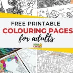 This image contains 88 free printable coloring pages for adults and children to use.