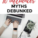 This image is showing the debunking of 10 myths related to influencer marketing by the website Kiddy Charts.