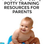 This image is advertising a website that provides parents with resources to help with potty training their children.