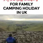 This image is providing information about the best locations for a family camping holiday in the United Kingdom.