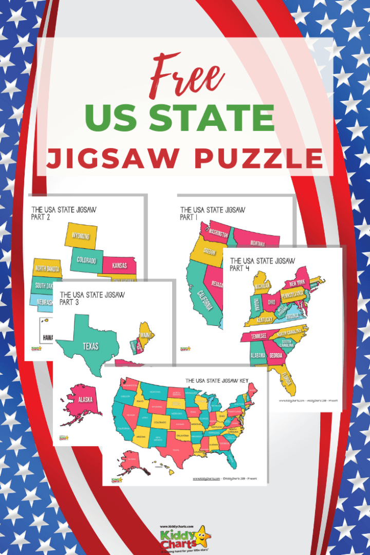USA state jigsaw puzzle Free - kiddy charts activities