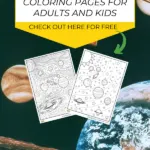 When you use coloring pages to teach kids about various areas in life, they retain the information for longer. Today I'll share a few reasons why coloring is beneficial for kids and what you can do with this space coloring page for kids. #printable #ColouringPages