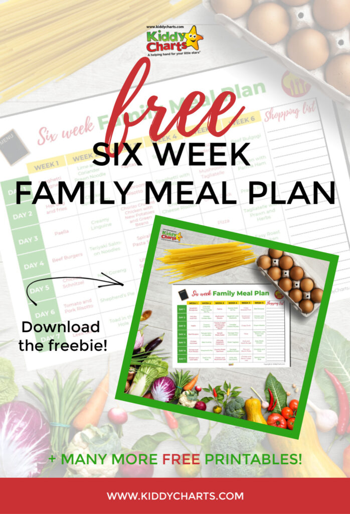 Family meal plan: 6 week family meal plan - Kiddy Charts