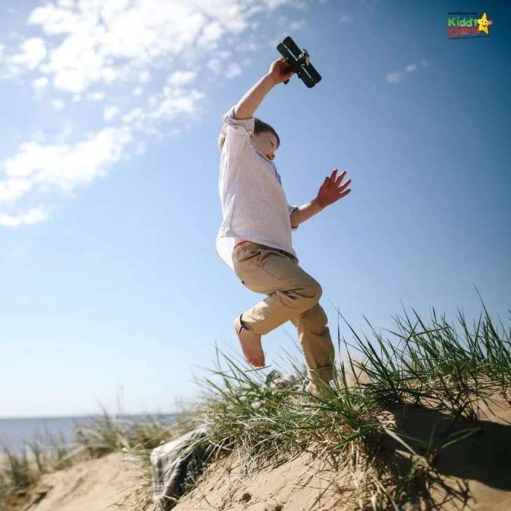 A person is jumping in the air.