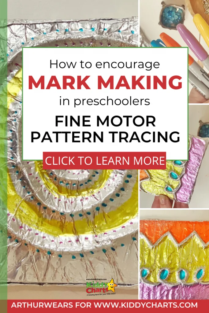 How  to encourage mark making in prechoolers fine motor pattern tracing