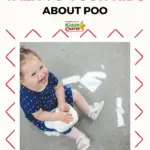This image is providing parents with advice on how to talk to their children about poo.