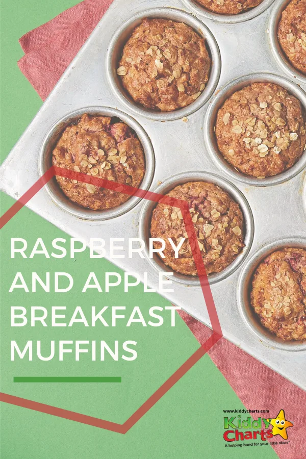 Raspberry and apple breakfast muffins