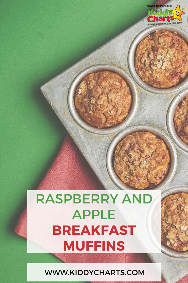 Raspberry and apple breakfast muffins - Kiddy Charts