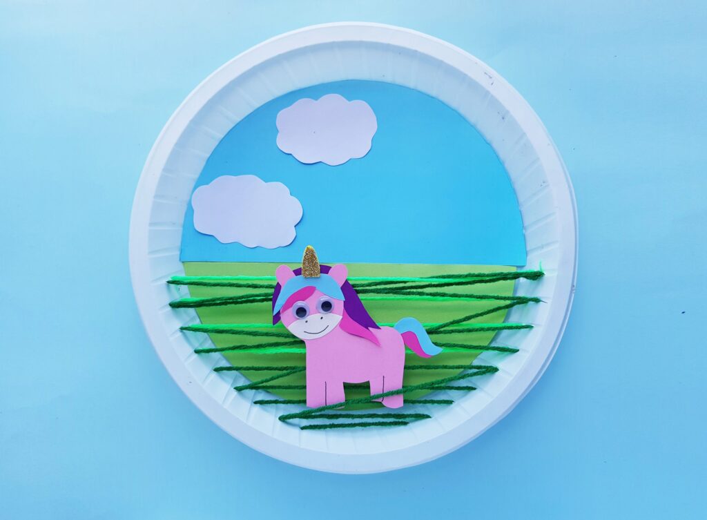 unicorn paper plate craft
