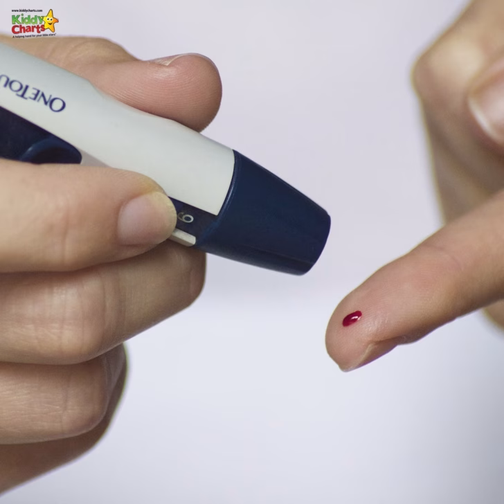 A person is holding a pen between their thumb and finger while using their other hand to apply cosmetics to their nails in an office setting.