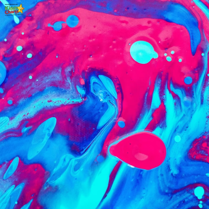 A child is creating a modern abstract artwork with acrylic paints on a canvas.