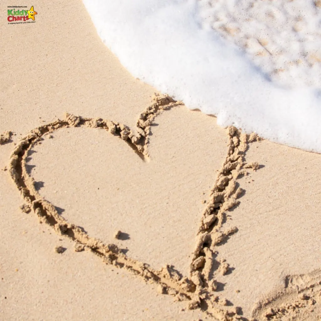Heart drawn in sand by sea shore #31DaysOfLearning