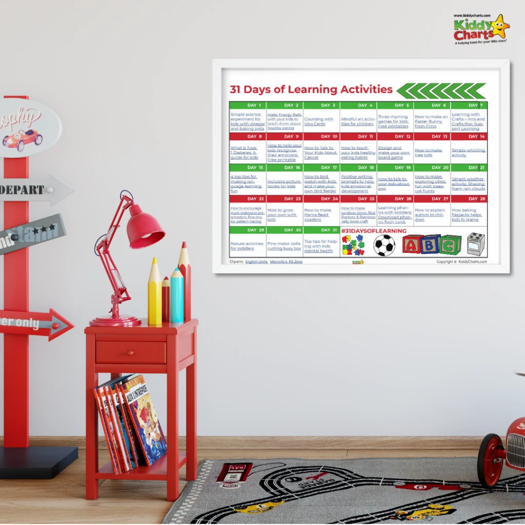 31 Days of learning activities for kids