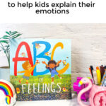 A child is being given a book to help them learn how to express and understand their emotions.