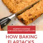 A family is enjoying a snack of freshly-baked flapjacks indoors, following a recipe from Kiddy Charts.