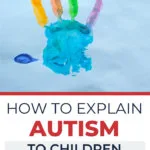 This image is providing instructions on how to explain autism to children using the website Kiddy Charts as a resource.