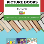 This image is promoting a website, KiddyCharts, which offers inclusive picture books for kids featuring characters of diverse backgrounds.