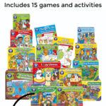 This image is advertising a bundle of Orchard Toys games and activities that can be won by entering a competition on the Kiddye Charts website.