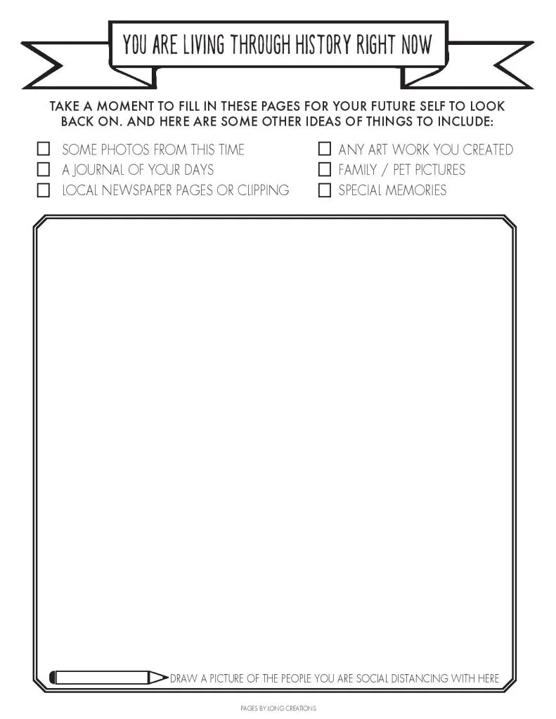 2020 covid 19 time capsule free printable