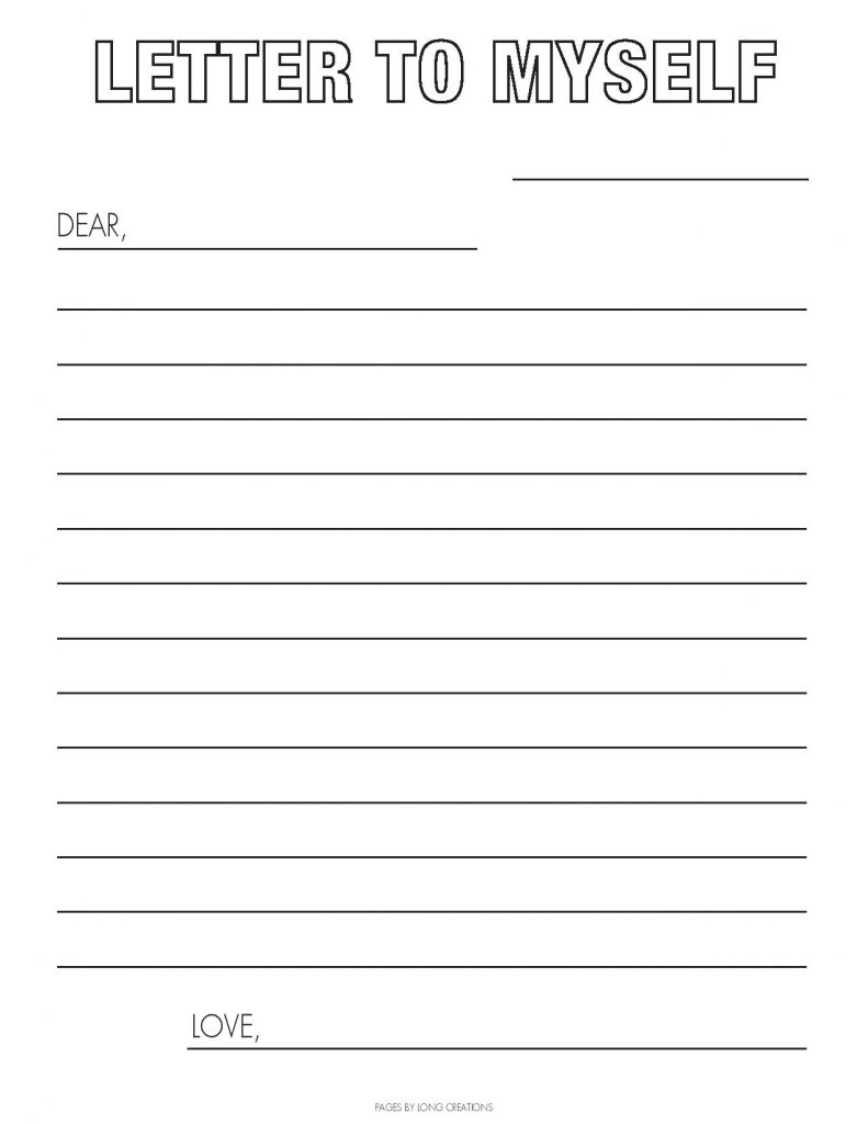 2020 Covid 19 time capsule letter to myself free printable