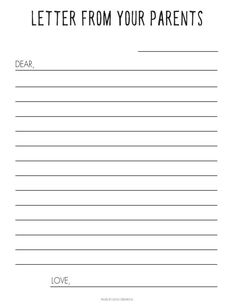 Covid 10 time capsule free printable letter from your parents