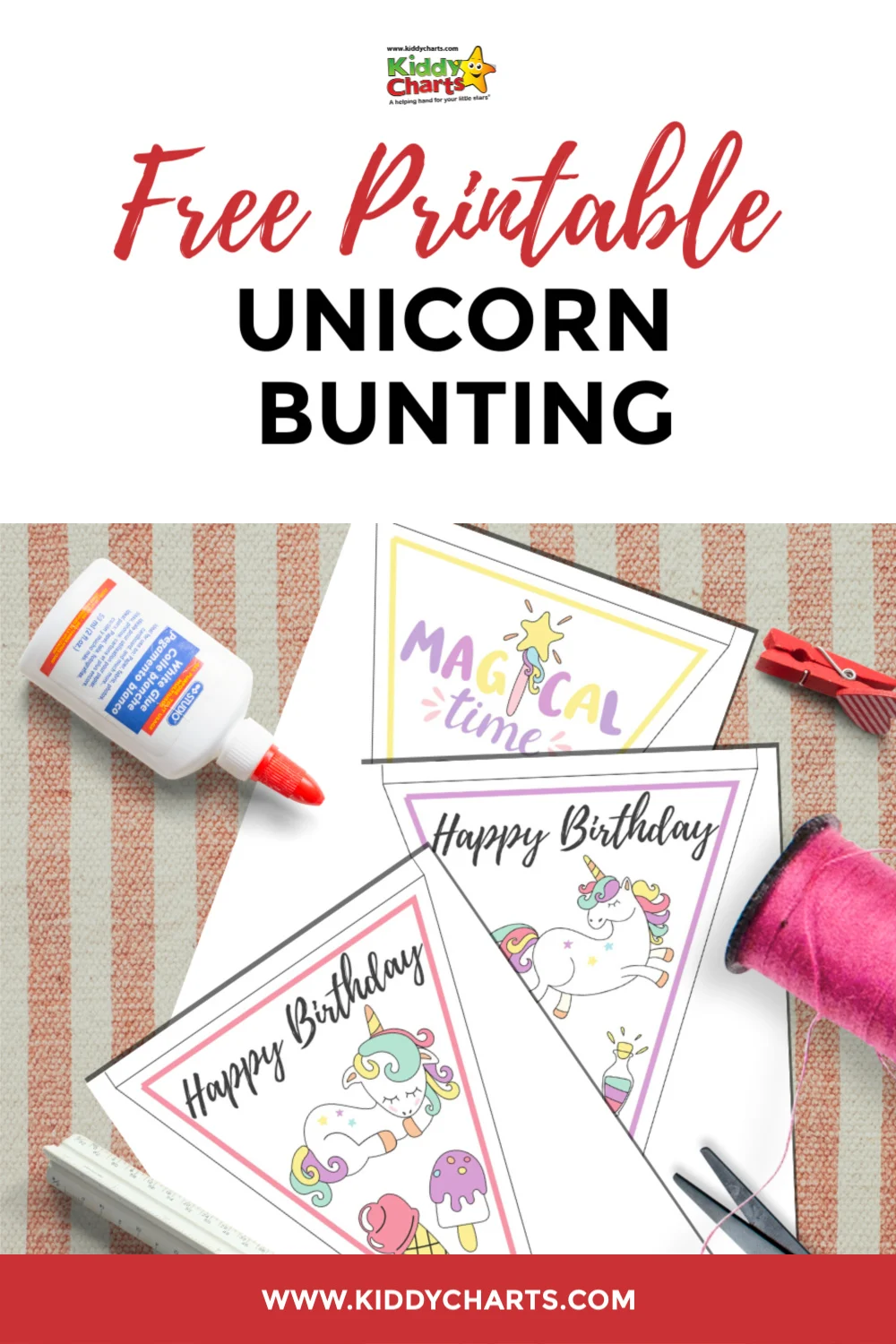 free printable unicorn bunting