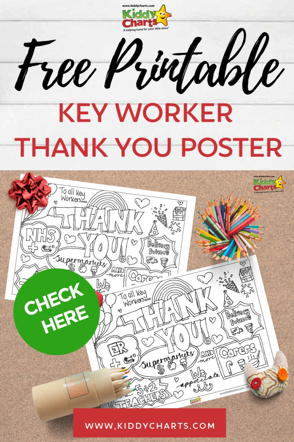 Free printable key worker thank you poster 