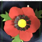 In this image, instructions are being provided to make a paper poppy with the help of Kiddy Charts.