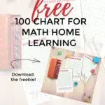 This image is a 100 chart with some numbers filled in and some blank, providing a helpful tool for math learning at home.