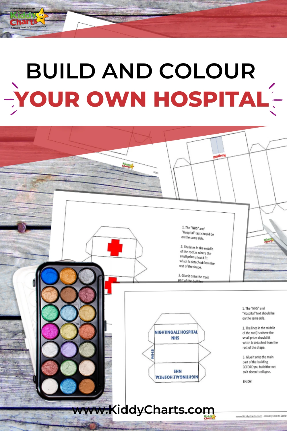 Build and colour your own NHS Nightingale Hosptial