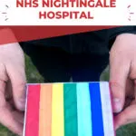 In this image, children are encouraged to build and color their own version of the NHS Nightingale Hospital.