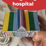 This image is promoting an activity for children to build and color their own version of the NHS Nightingale Hospital to show appreciation for the NHS.