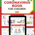 This image is promoting a free book for children to learn about the coronavirus and why people are worried about it.