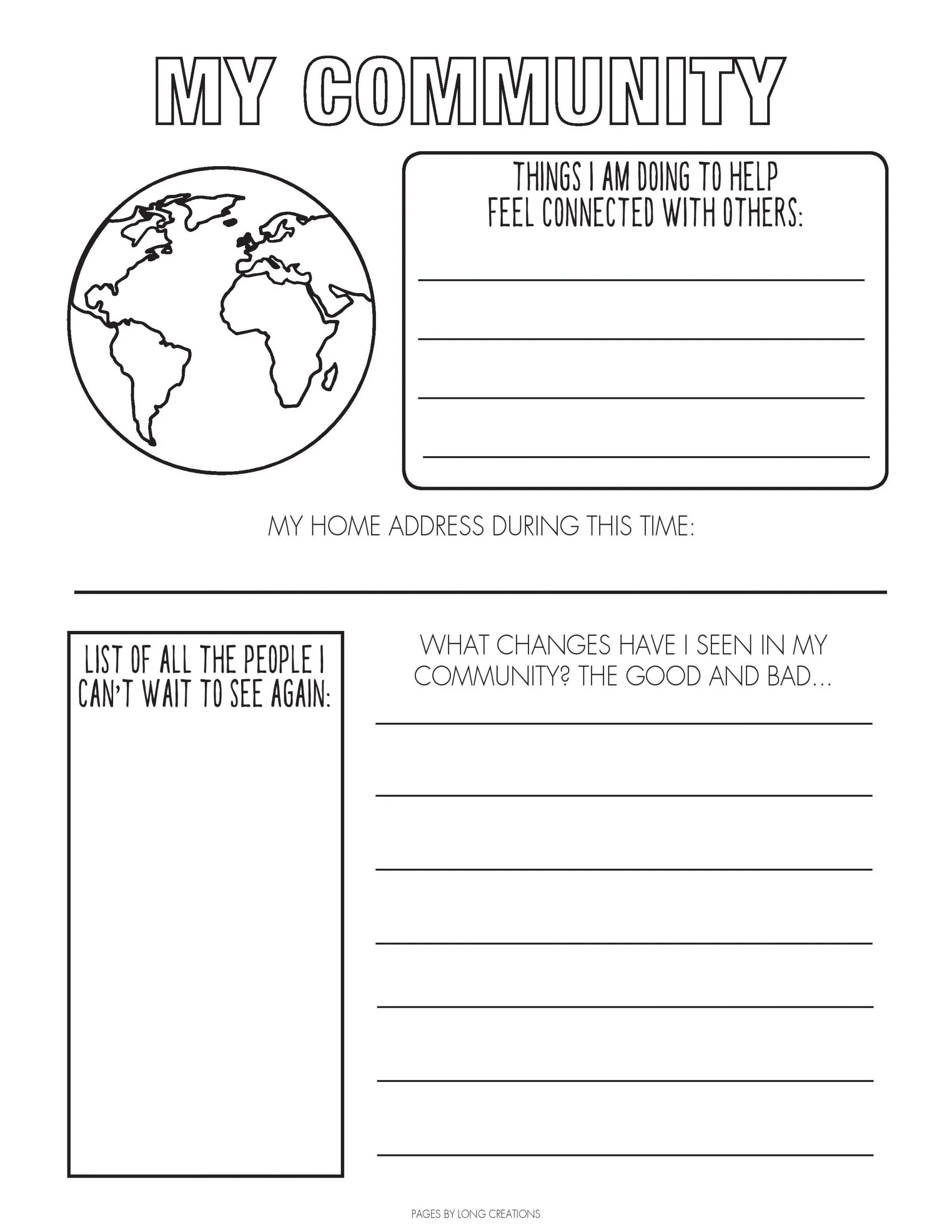 Covid-19 time capsule for adults free printable