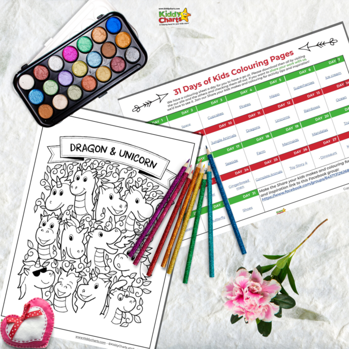Kiddy Charts is providing 31 days of free coloring pages for children to download and share their artwork with the community for tips and inspiration.