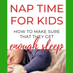 This image is promoting Kiddy Charts, a website that provides tips and advice to help parents ensure their children get enough sleep.