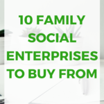 This image is promoting Kiddy Charts, a website that provides resources to help children reach their goals, by highlighting 10 family-run social enterprises to purchase from.