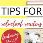 In this image, Vanessa Taylor is featured giving tips on how to help reluctant readers, with Kiddy Charts and Halning Hand for Your Bile Stars.