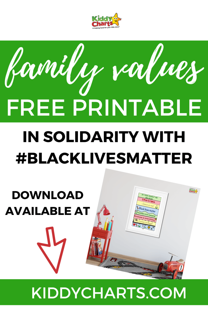 Our Family Values Worksheet.pdf Family values printable for kids #BlackLivesMatter - KiddyCharts