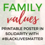 This image is promoting a printable poster in solidarity with the Black Lives Matter movement, available for download from Kiddy Charts.