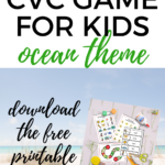 This image is showing a game for kids with an ocean theme that can be downloaded for free from the website kiddycharts.com.