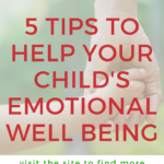 This image is promoting Kiddy Charts, a website that provides parenting tips to help with children's emotional well-being.