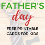This image is promoting a free printable card download from KiddyCharts.com for Father's Day.