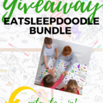 This image is promoting a giveaway of a bundle of items related to various places around the world, with the chance to win it by entering on KiddyCharts.com.