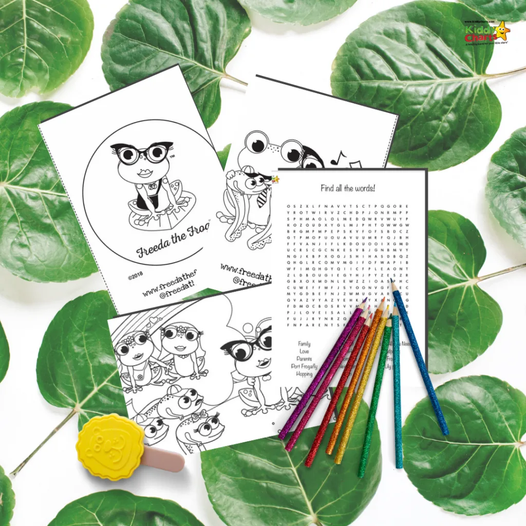 Inclusivity in kids books: Pride activity sheets from Freeda the Frog